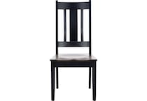 l j gascho walnut onyx inch standard seat height side chair   