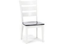 l j gascho white inch standard seat height side chair   