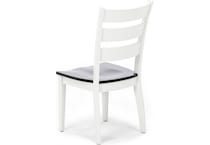 l j gascho white inch standard seat height side chair   