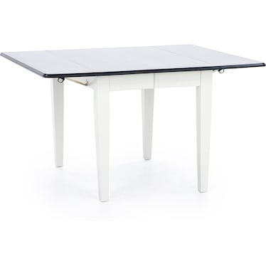 Saber Drop Leaf 26-48-60" Dining Table in Mineral Ivory