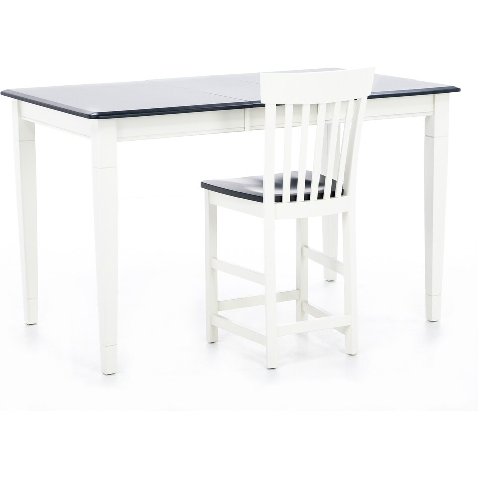 l j gascho white inch counter height rectangle cp  