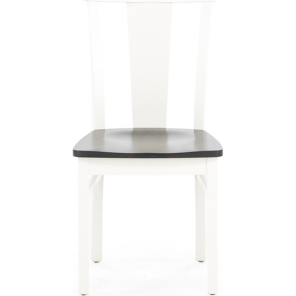 l j gascho white standard height side chair   