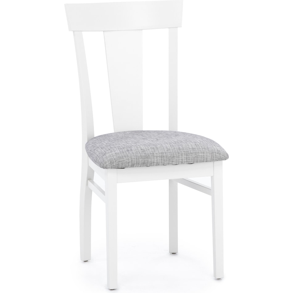 l j gascho white standard height side chair   