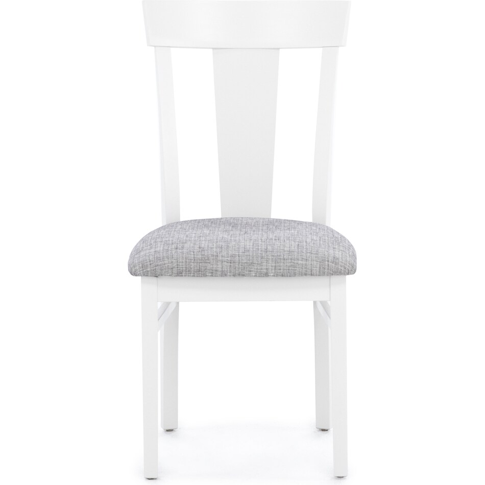 l j gascho white standard height side chair   