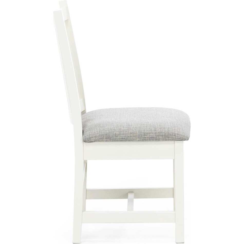 l j gascho white standard height side chair   