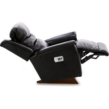 Troy Leather Power Headrest Rocker Recliner with Wireless Remote