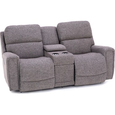 Apollo Power Headrest Reclining Console Loveseat With Wireless Remote