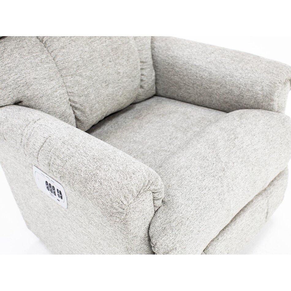 la z boy incorporated grey recliner   