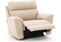 la z boy beige recliner   