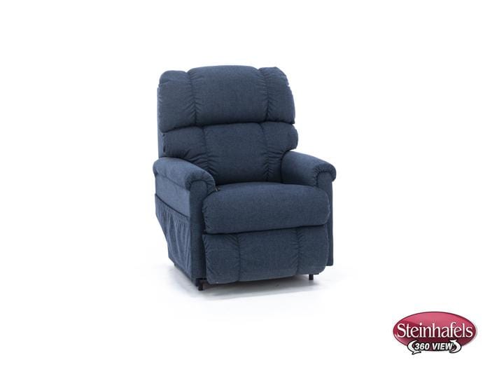 la z boy blue recliner  image   