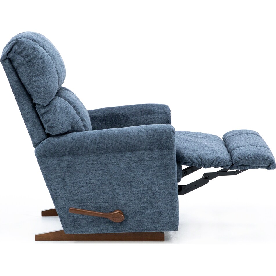 la z boy blue recliner   