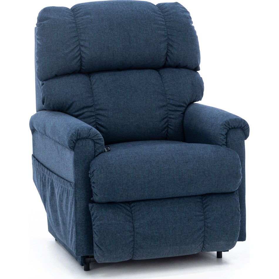 la z boy blue recliner   