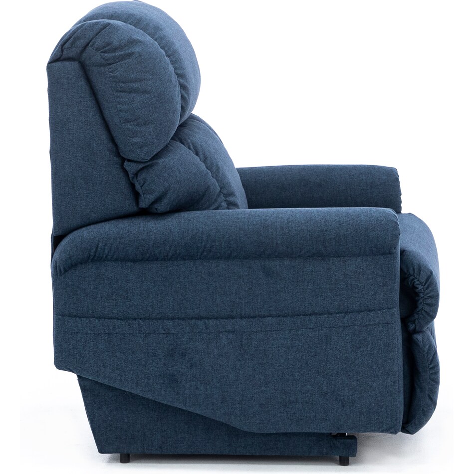 la z boy blue recliner   