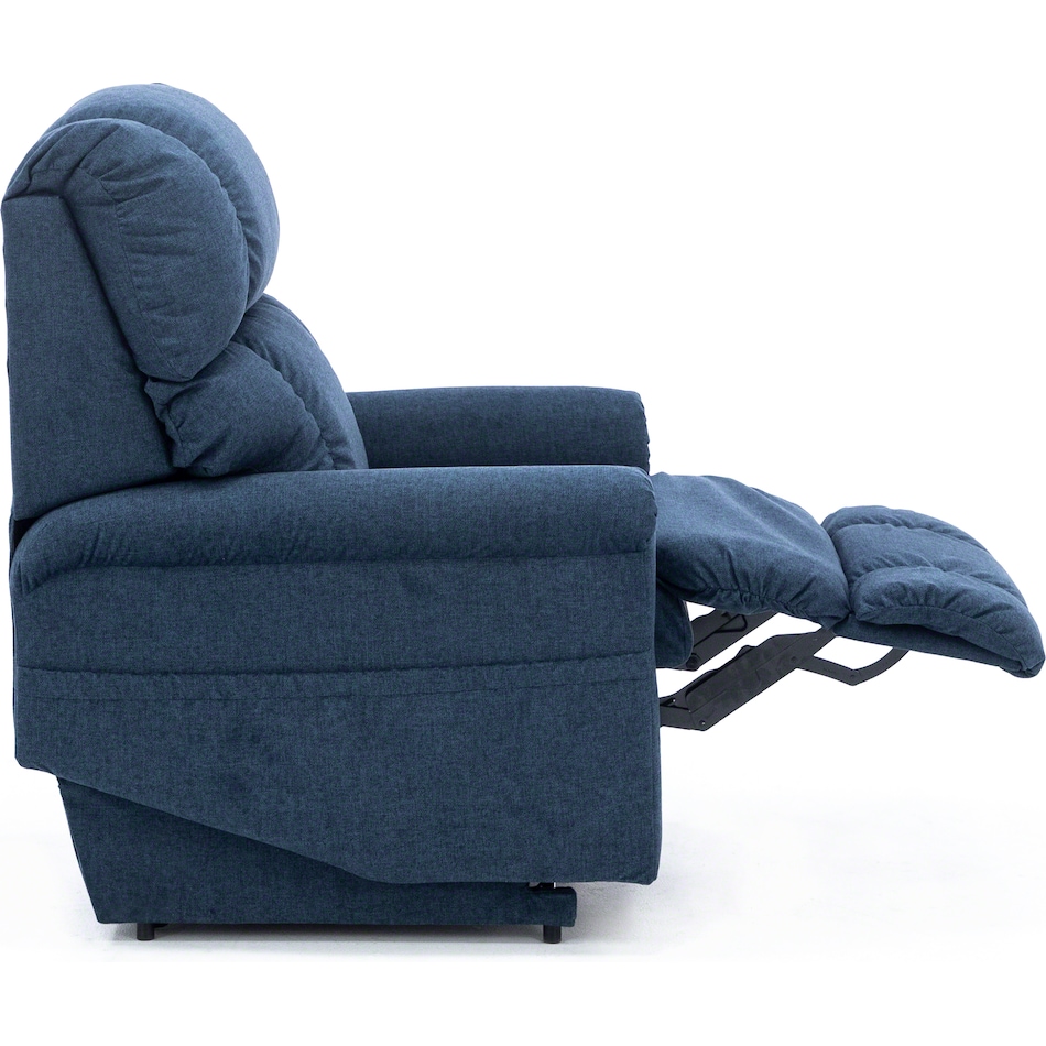 la z boy blue recliner   