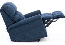 la z boy blue recliner   