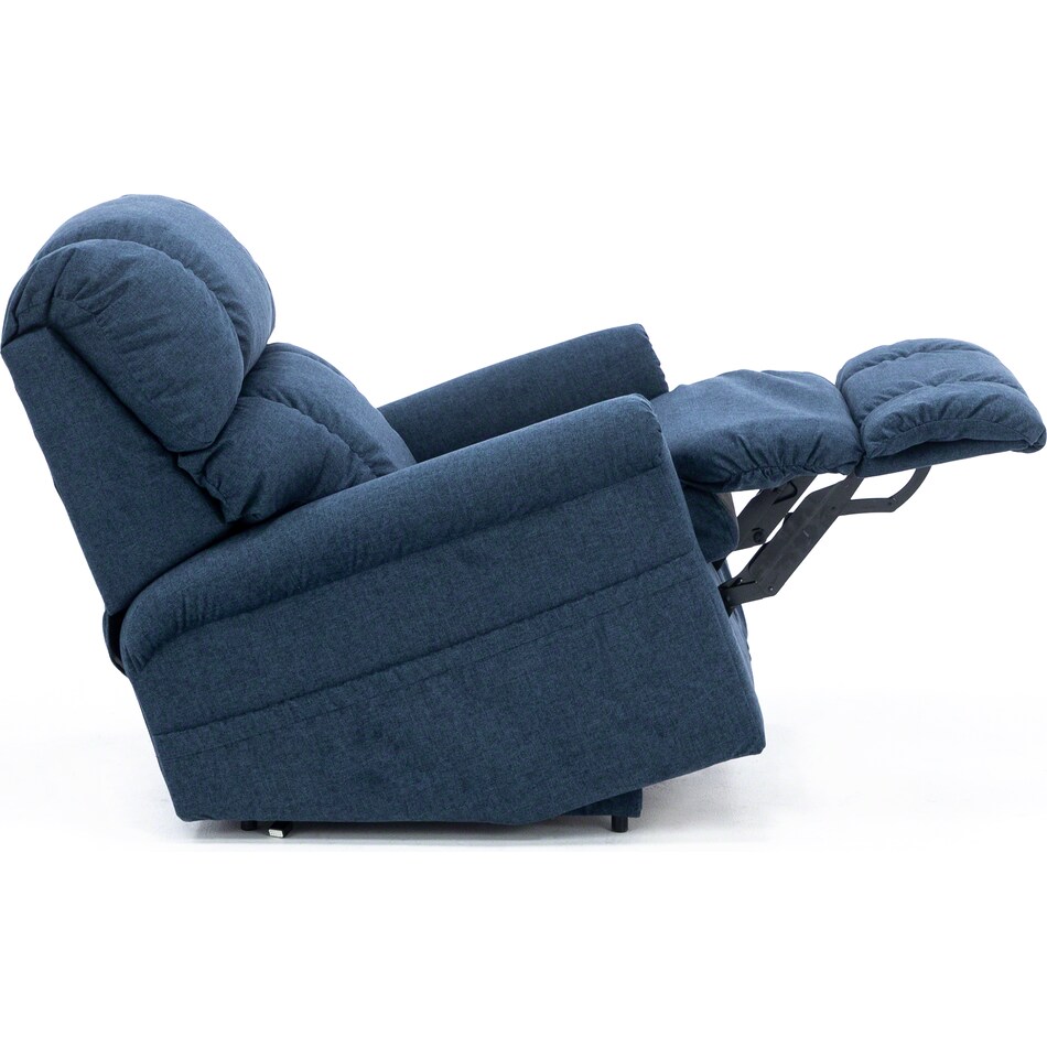 la z boy blue recliner   