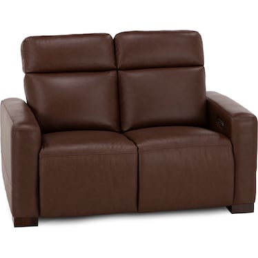 Acadia Leather Power Headrest Zero Gravity Reclining Loveseat
