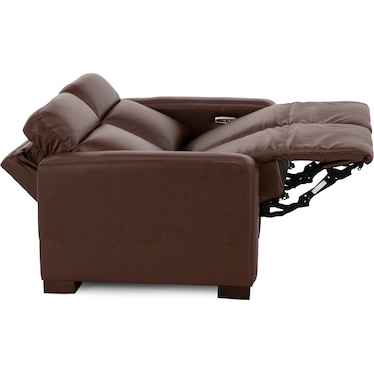 Acadia Leather Power Headrest Zero Gravity Reclining Loveseat