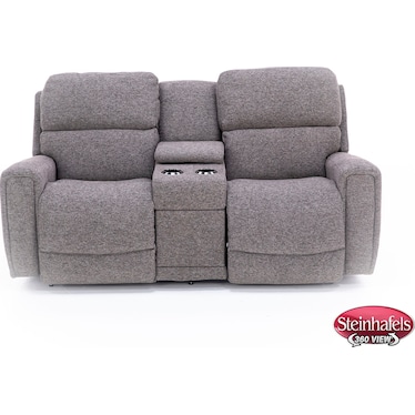 Apollo Power Headrest Reclining Console Loveseat With Wireless Remote