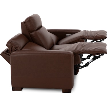 Acadia Leather Power Headrest Zero Gravity Reclining Sofa