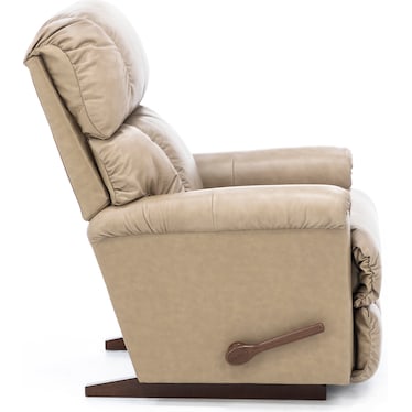 Pinnacle Leather Rocker Recliner in Dune