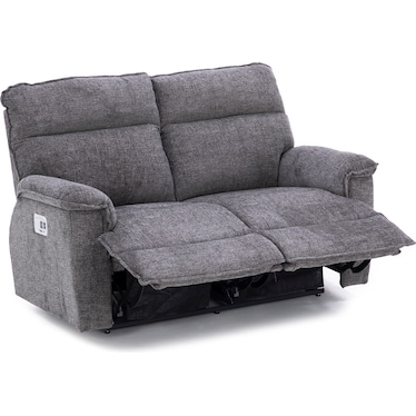 Jay Power Headrest Reclining Loveseat With Dual Wireless Remotes