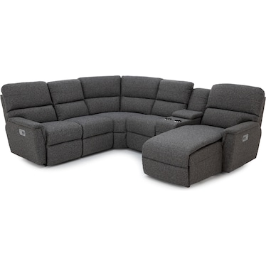 Ava 6-Pc. Power Headrest Reclining Modular With Wireless Remote