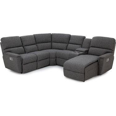 Ava 6-Pc. Power Headrest Reclining Modular With Wireless Remote