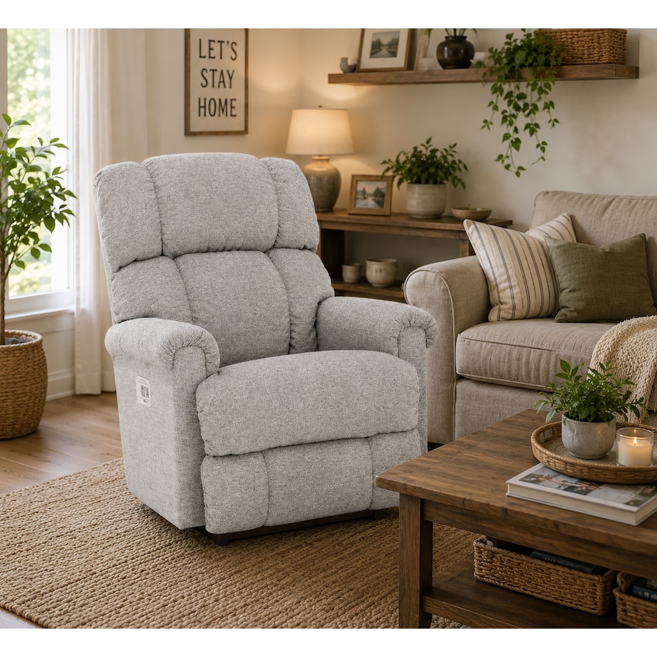 la z boy grey recliner   