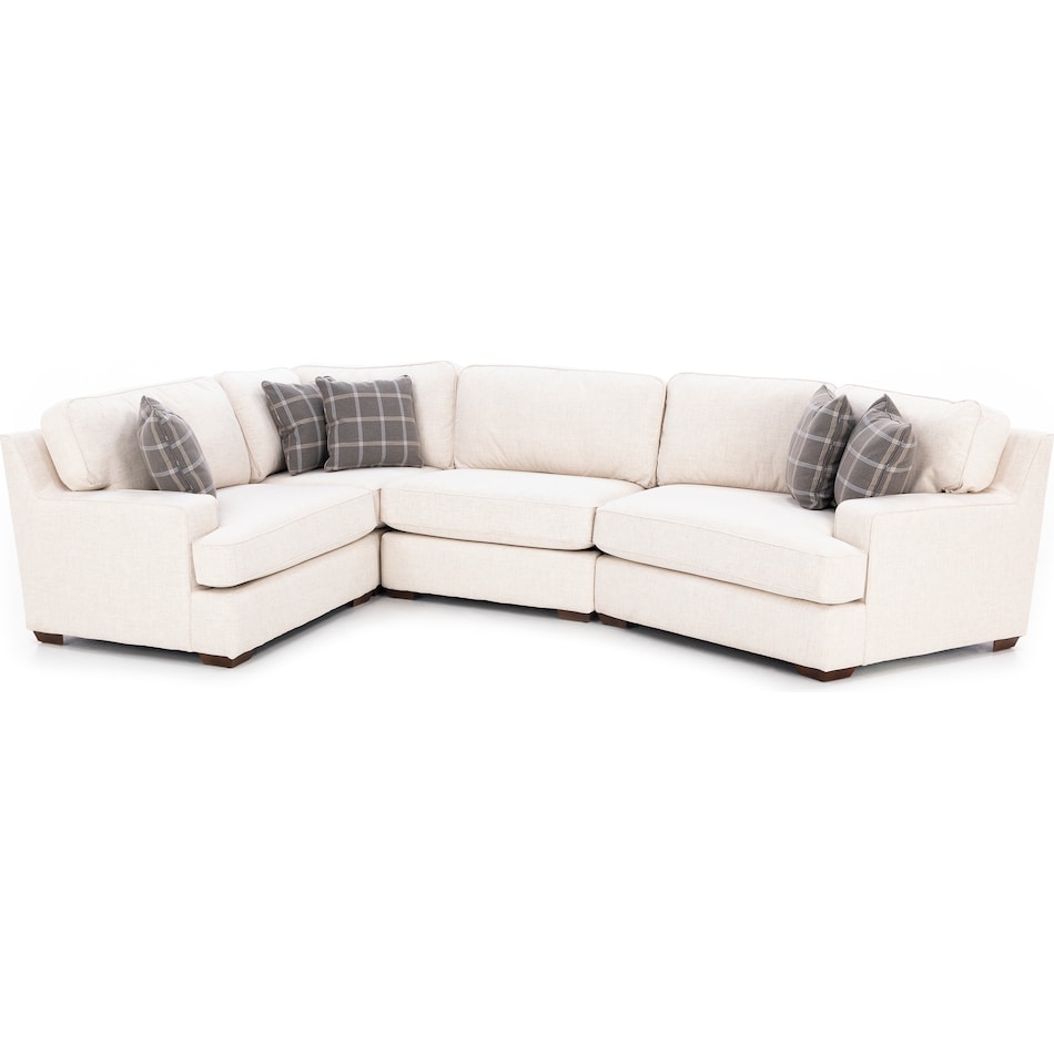 la z boy white sta fab sectional pieces pkg  