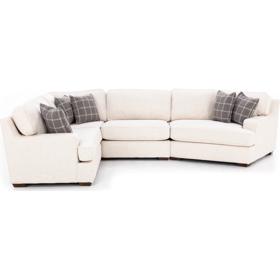 la z boy white sta fab sectional pieces pkg  