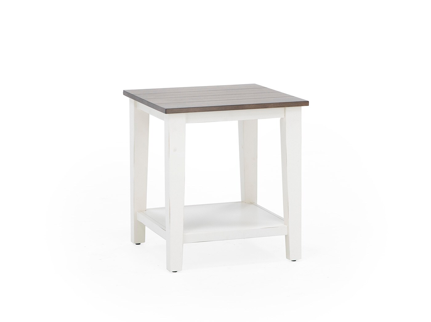 Choices White & Brown End Table Steinhafels