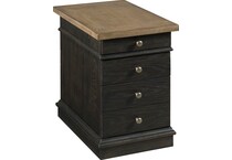 laza black chairside table hanco  