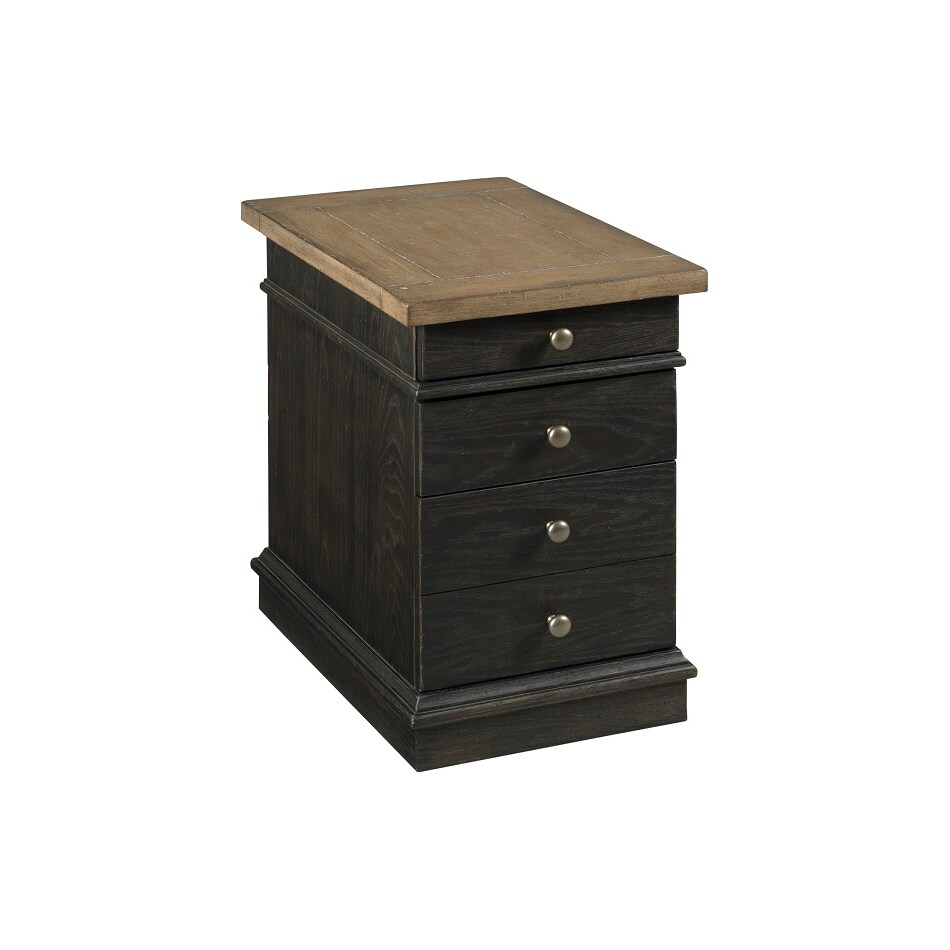 laza black chairside table hanco  