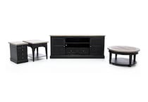 laza black cocktail table hanco  