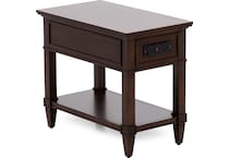 laza brown chairside table lng  