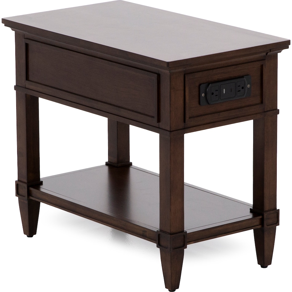 laza brown chairside table lng  