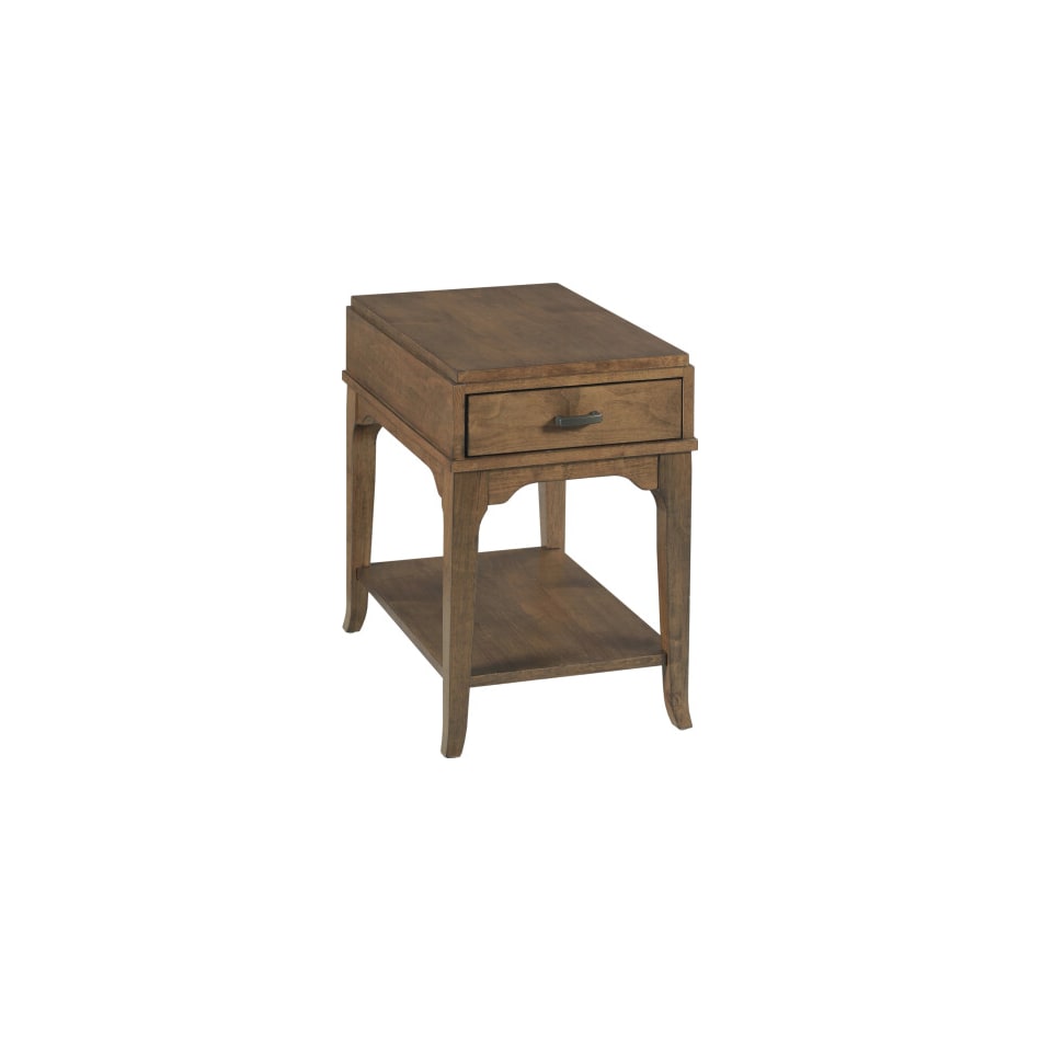 laza brown chairside table nic  