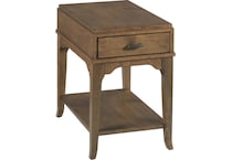 laza brown chairside table nic  