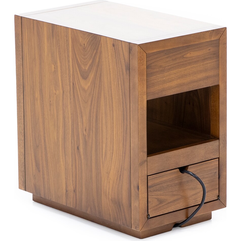 laza brown chairside table prm  