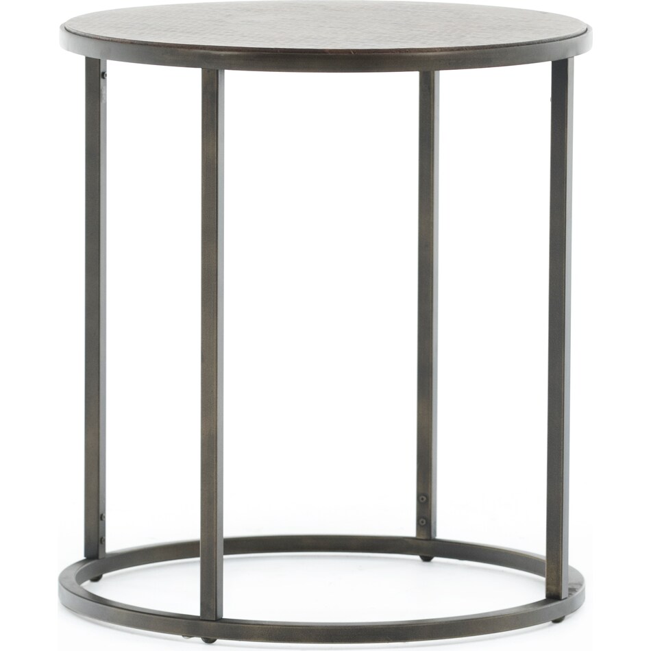 laza brown end table   