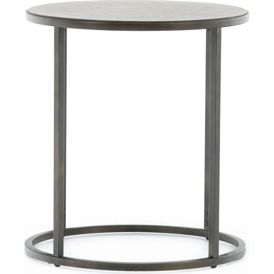 laza brown end table   