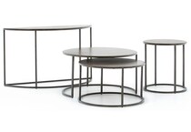 laza brown end table   