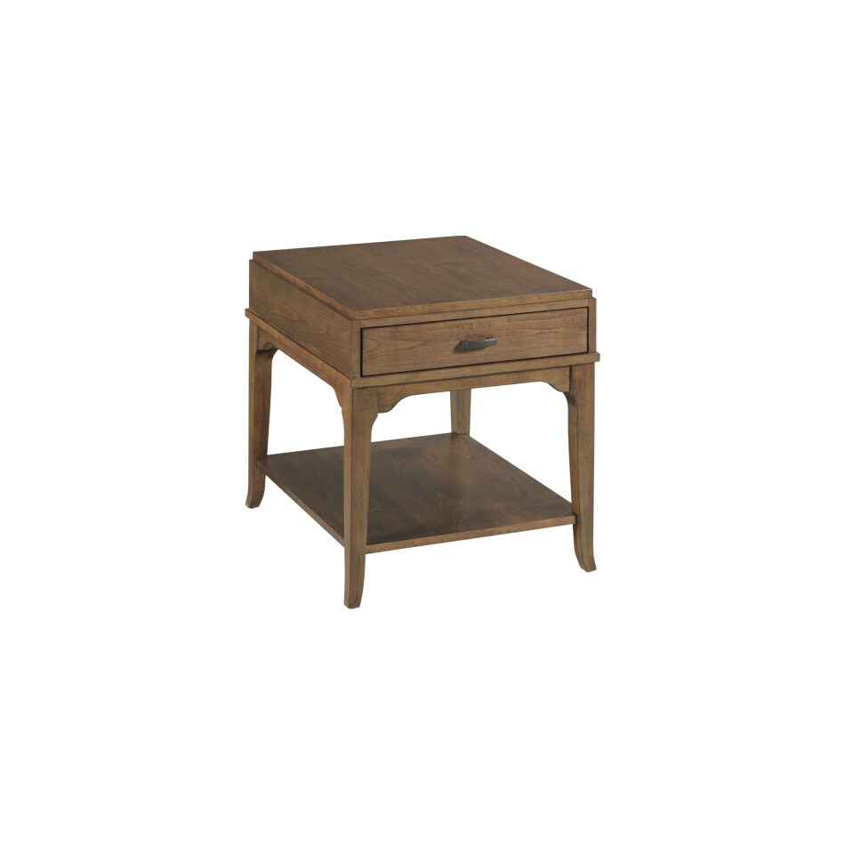 laza brown end table nic  