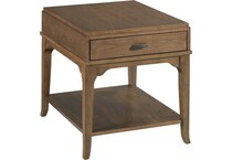 laza brown end table nic  