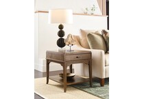 laza brown end table nic  