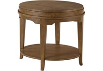 laza brown end table nic  