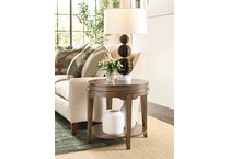 laza brown end table nic  