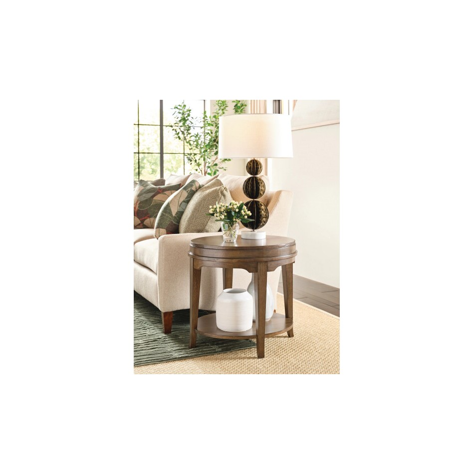 laza brown end table nic  