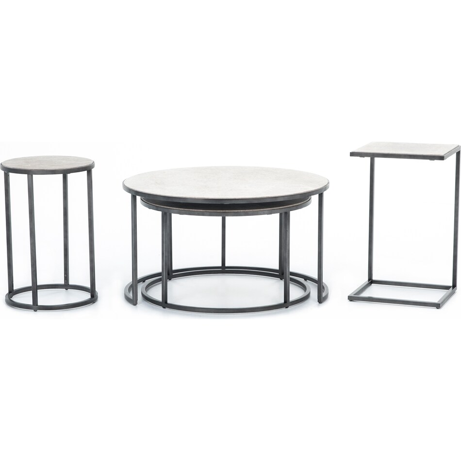 laza grey end table   